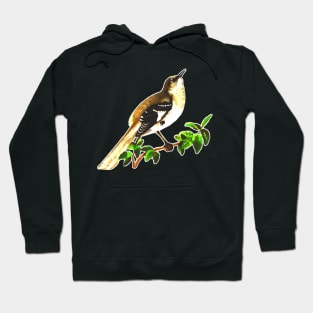 Bird on the green branch Hoodie